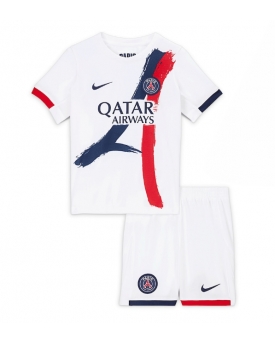 Billige Fotballdrakt Paris Saint-Germain Replika Bortedraktsett Barn 2025-26 Kortermet (med bukser)